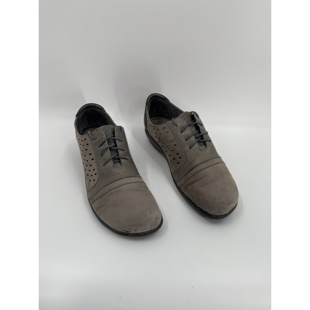 Naot Shoes  Womens Lalo Sneakers Oxfords Gray Perforated Leather Casual SIZE 41